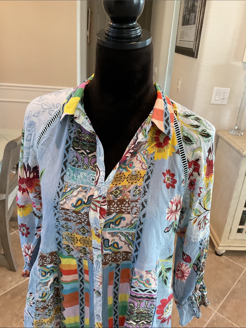 Johnny Was Rainbow Adonia tunic, size XS - Picture 2 of 5